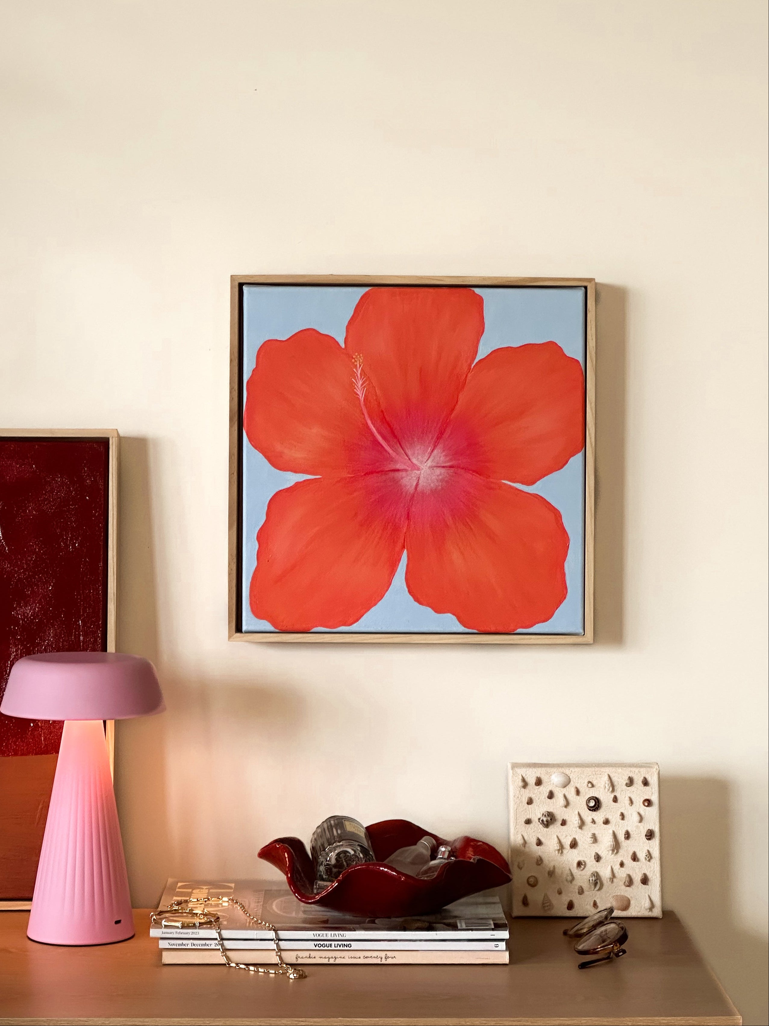 Hibiscus Orange & Blue Original