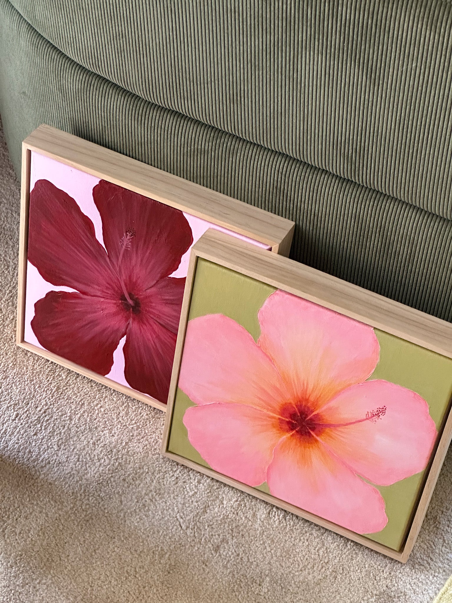 Hibiscus Pink & Green Original