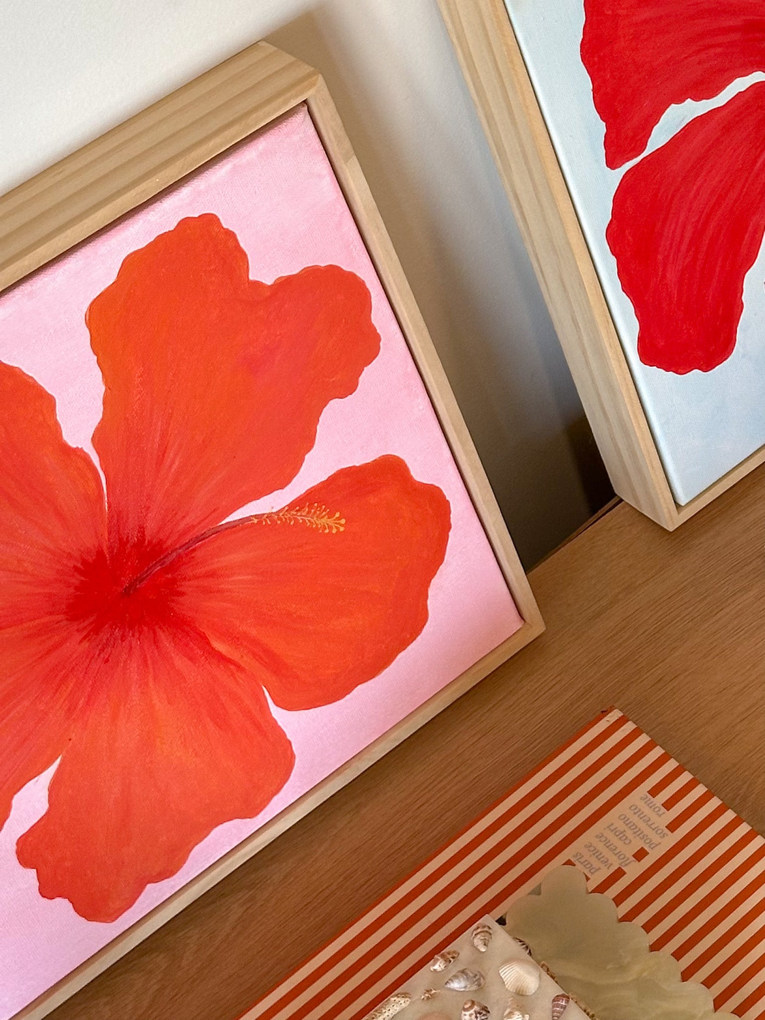 Hibiscus Orange & Pink 2 Original