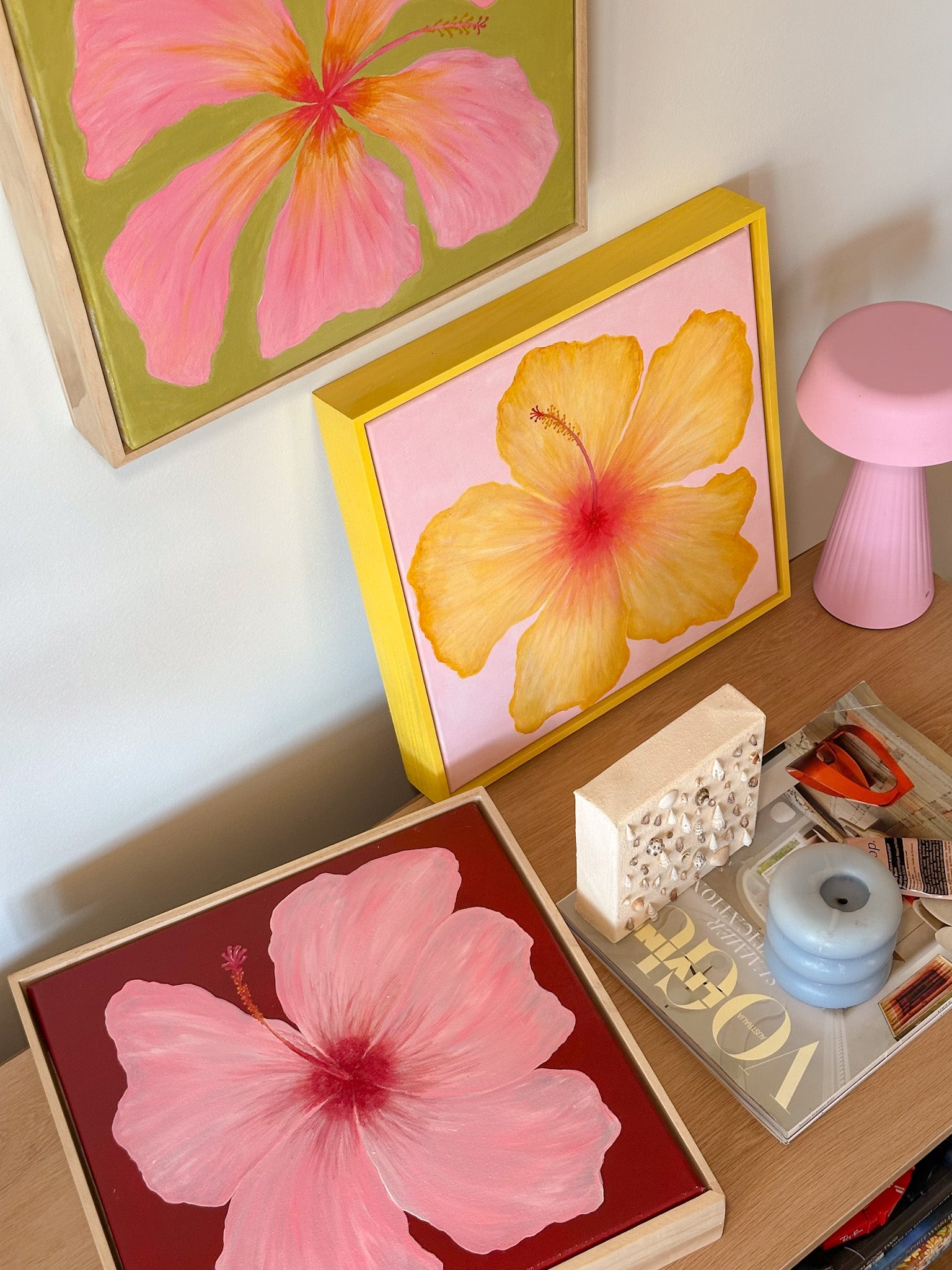 Hibiscus Pink & Maroon 2 Original