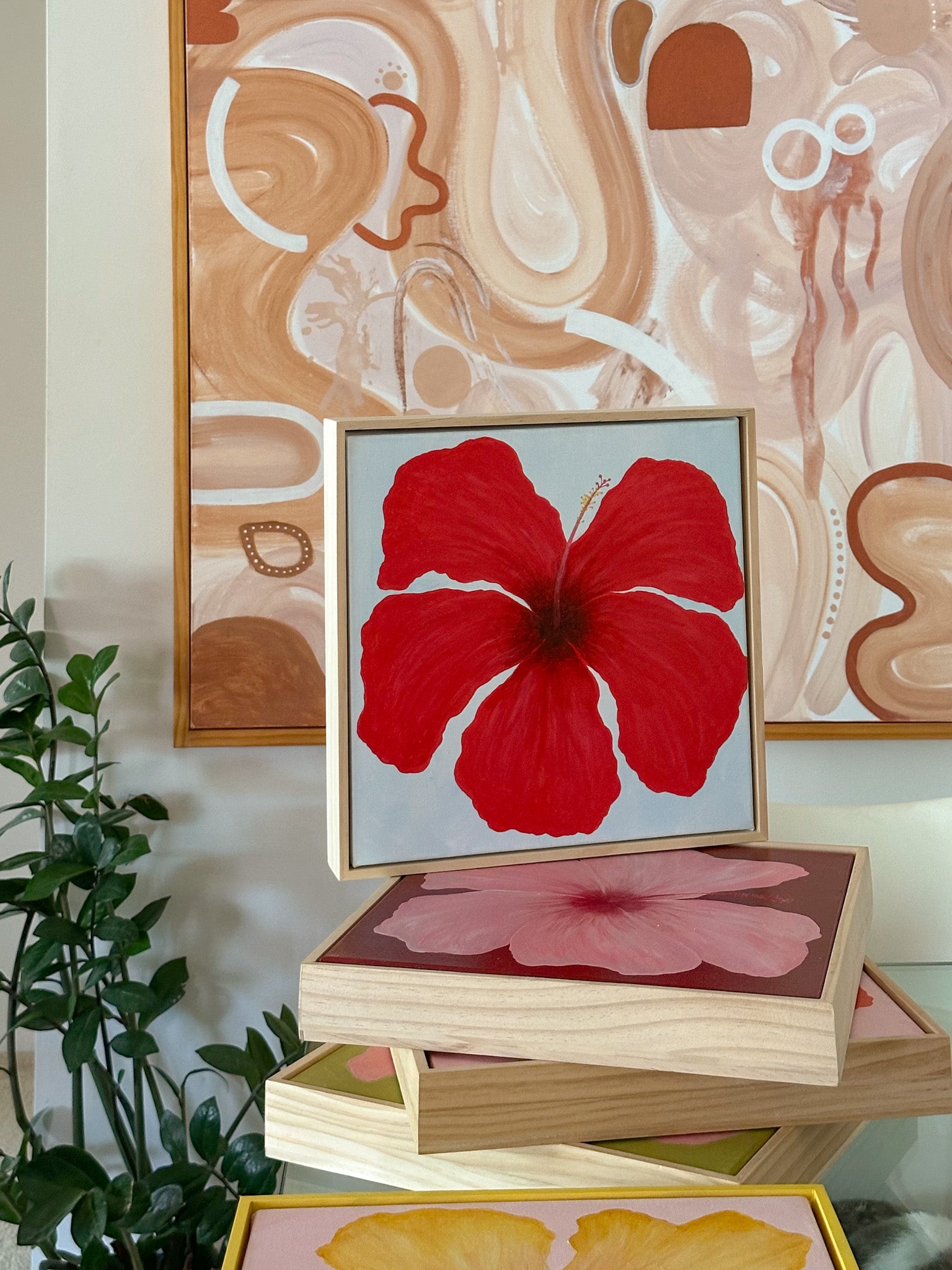 Hibiscus Red & Blue Original