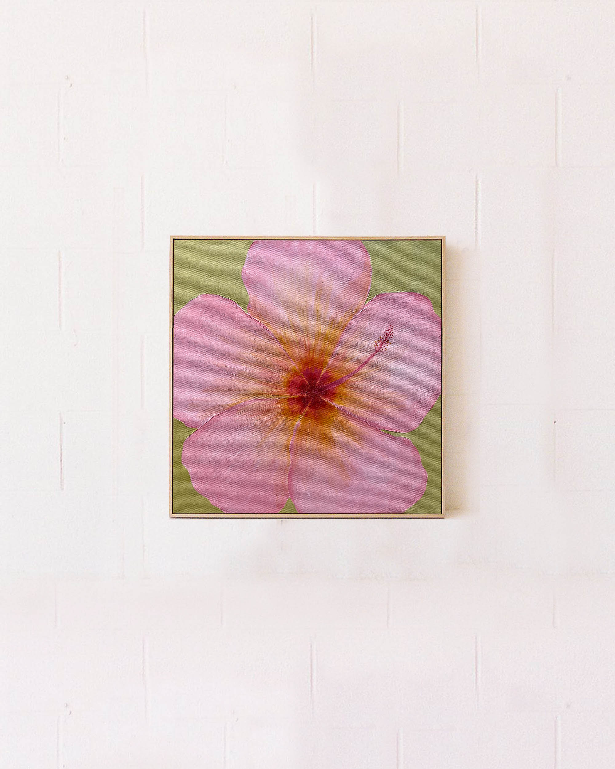 Hibiscus Pink & Green Original